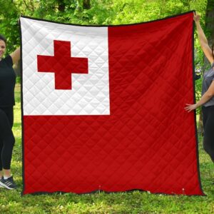Tonga Flag Premium Quilt A6  Quilt